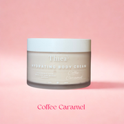 Jar of Thiea Hydrating Body Cream on a pink background
