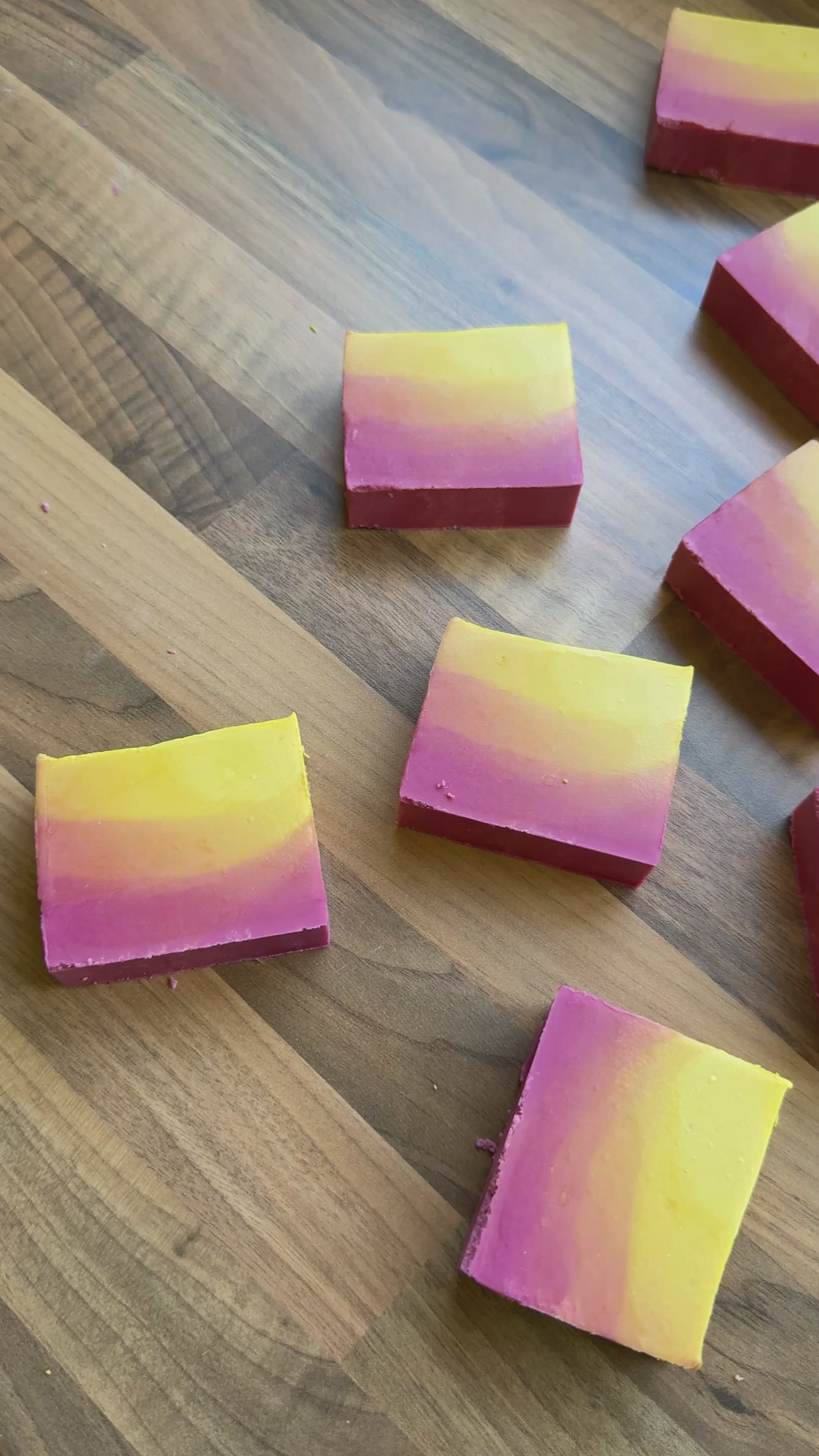 Load video: Pink Sunset Soap